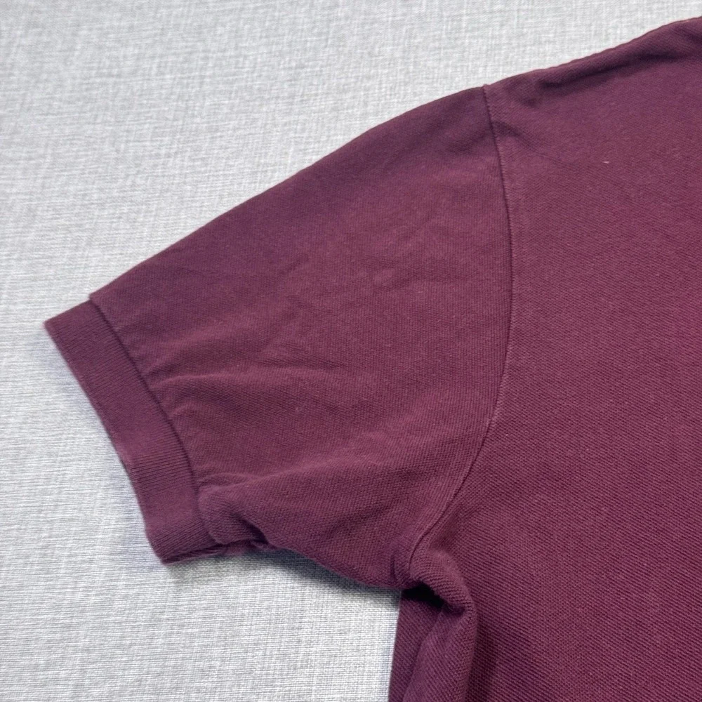 Polo By Ralph Lauren Polo Shirt Mens Large Burgundy Cotton Classic Embroidered